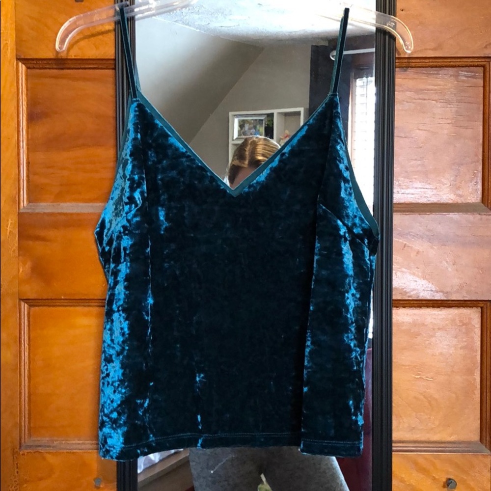 Cute velvet crop tank